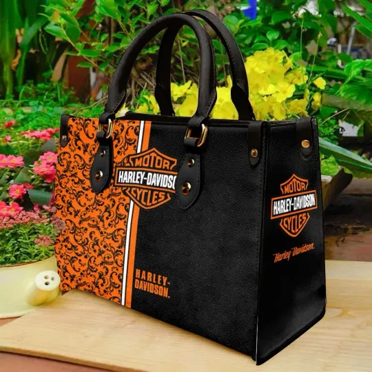 Discover Harley Motor Davidsonn Racing Leather Handbag Biker Gift