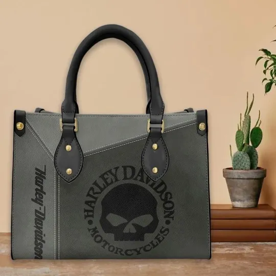 Discover Harley Motor Davidsonn Racing Leather Handbag Biker Gift