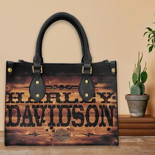 Discover Harley Motor Davidsonn Racing Leather Handbag Biker Gift
