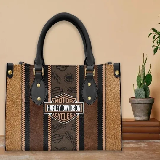 Discover Harley Motor Davidsonn Racing Leather Handbag Biker Gift