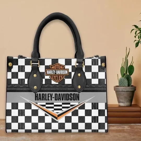 Discover Harley Motor Davidsonn Racing Leather Handbag Biker Gift