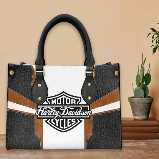 Discover Harley Motor Davidsonn Racing Leather Handbag Biker Gift
