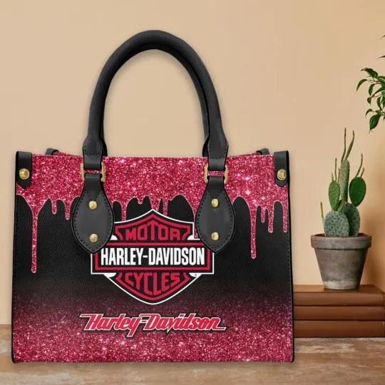 Discover Harley Motor Davidsonn Racing Leather Handbag Biker Gift