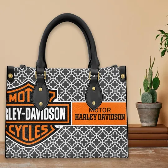 Discover Harley Motor Davidsonn Racing Leather Handbag Biker Gift