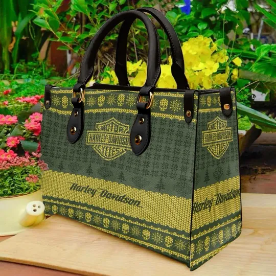 Discover Harley Motor Davidsonn Racing Leather Handbag Biker Gift