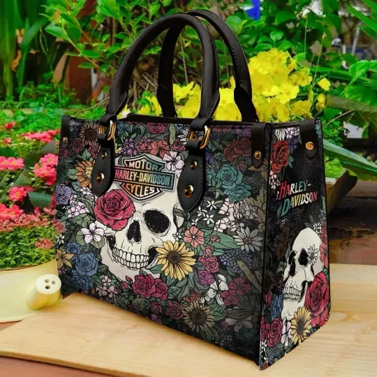 Discover Harley Motor Davidsonn Racing Leather Handbag Biker Gift
