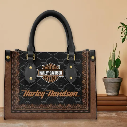 Discover Harley Motor Davidsonn Racing Leather Handbag Biker Gift