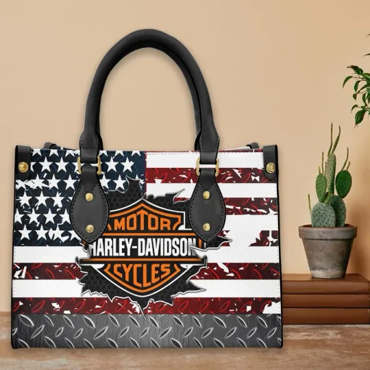 Discover Harley Motor Davidsonn Racing Leather Handbag Biker Gift