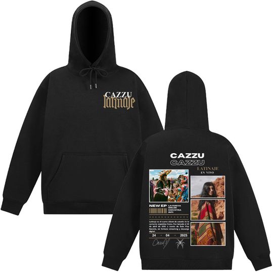 Discover Singer Cazzu Latinaje Album Vintage Prited Hoodie Men Women Loose Harajuku Pullover Winter Aesthetics Casual Tracksuit Fan Gifts