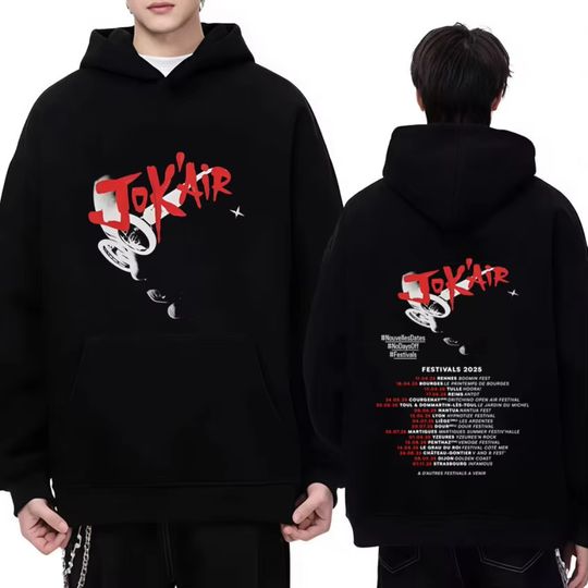 Discover Rapper Jokair Jok Travolta 2026 Hip Hop Album Merch Hoody Men's Oversized High Quality Sweatshirt Fashion Hot Sale Loose Hoodies
