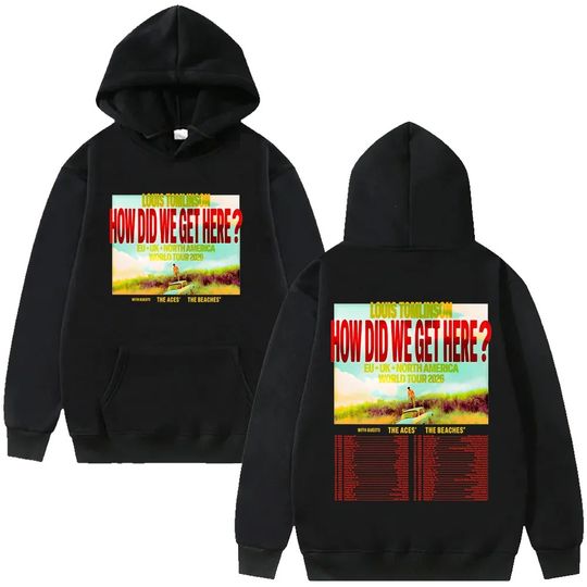 Discover Louis Tomlinson How Did We Get Here 2026 Tour Hoodie, Louis Merchandise Fan Gift, Men's Hip-Hop Top Fashion Sweatshirt