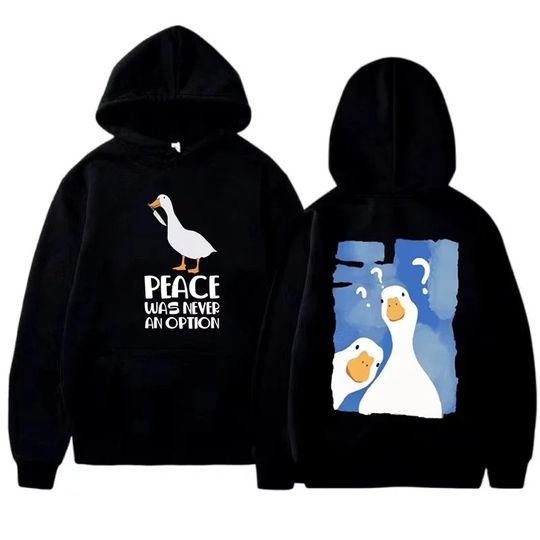 Discover 2025 Fashion Male and female couples Cute duck print Hoodie Casual Hoodies Pullovers Sweatshirts Men's Color Hoodies Sweatshirt
