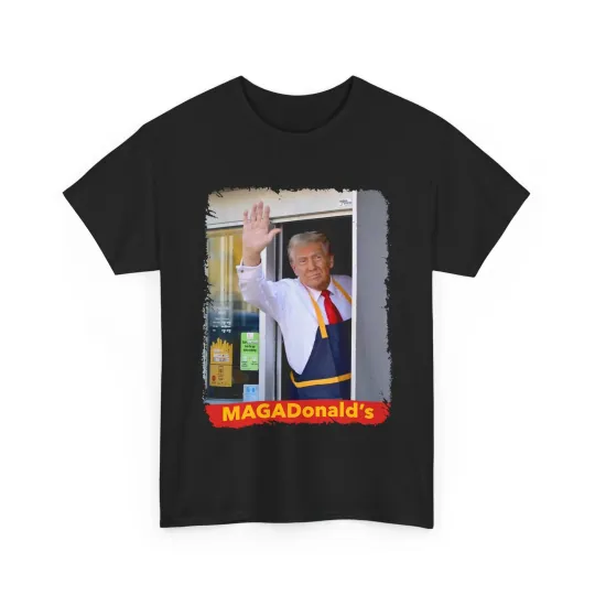 Discover MAGADonald's Funny Trump Meme 2024 Shirt, MAGADonald's Trump 2024 T-Shirt