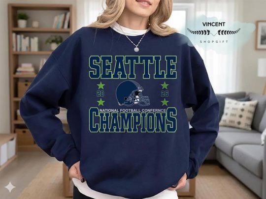 Discover Seattle Football Mascot Est 1976 Retro Sweatshirt,  Sports Sweatshirt, Football Sweatshirt.