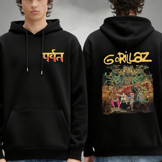Discover Gorillaz The Mountain Album Art Hoodie Rock Gorillaz Articles Hip-hop Electronic Men Hoodies Merch New in Hoodies & Sweatshirts