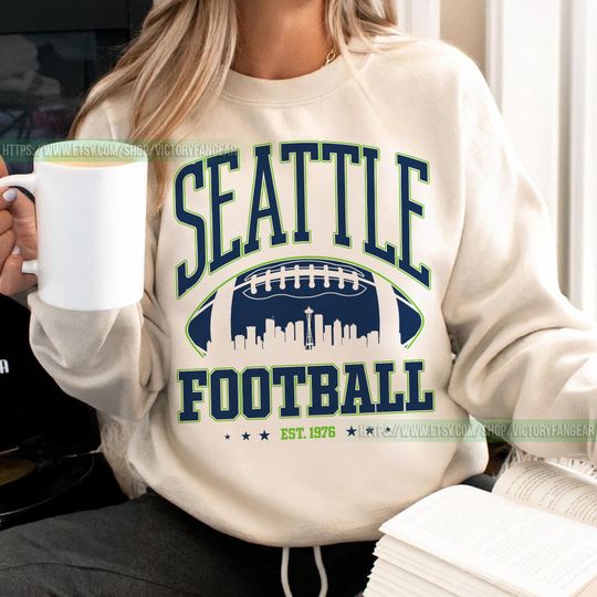 Discover Seattle Football Vintage Sweatshirt, Seattle Seahawk Football Crewneck Sweatshirt
