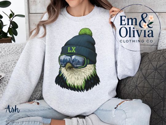 Discover Seattle Football Sweatshirt, Fleece Crewneck