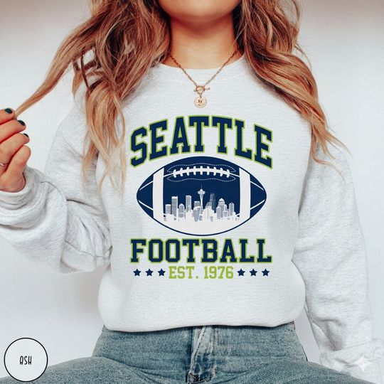 Discover Seattle Football Vintage Sweatshirt T-Shirt, Seattle Seahawk Football Sweatshirt