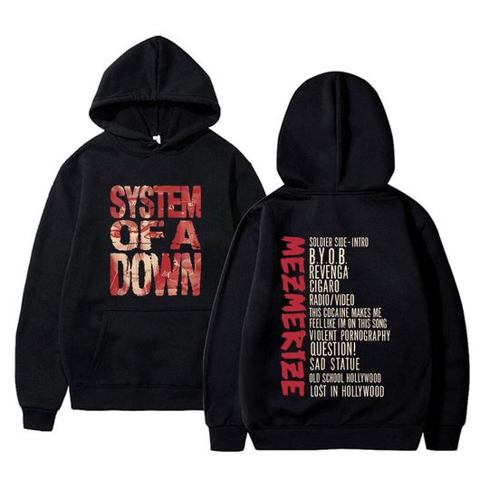SYSTEM OF DOWN Mezmerize Album Graphic Hoodie Men Women Rock Vintage Hooded Men's Fashion Casual Oversized Hoodies