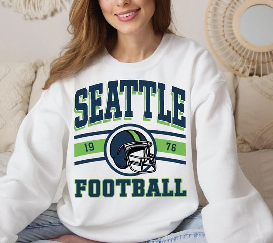 Discover Seattle Football Sweatshirt and Hoodie, Retro Fan Sweater