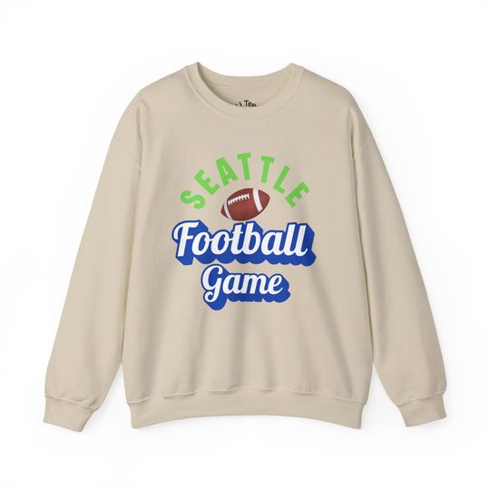 Discover Seattle Football Game Sweatshirt | Football Logo Crewneck