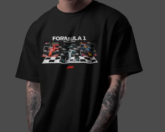 Discover Formula 1 Fan Art T-Shirt F1 Racing Graphic Unisex Tee Motorsport Gift