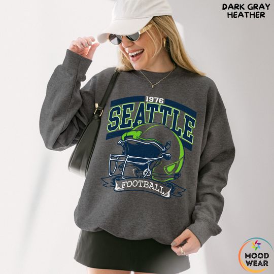 Discover Seattle Football Vintage Sweatshirt, Retro Seattle Football Seattle