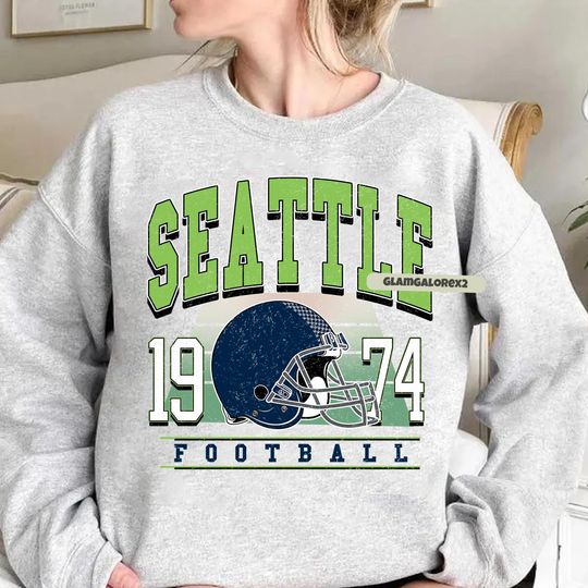 Discover Vintage Seattle Football Sweatshirt - Retro Fan Gift Shirt, Unisex Gift For Fan Shirt