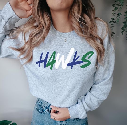 Seattle Seahawks Sweatshirt football Crewneck: HAWKS