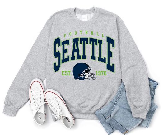 Discover Seattle Football Sweatshirt, Retro Game Day Comfort Colors Shirt