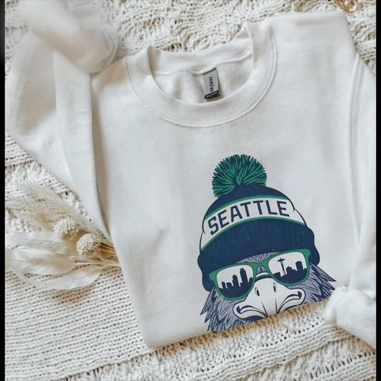 Discover Seattle Mascot Tee | Seahawk Crewneck | LX Gameday tshirt | Seahawk Fanwear