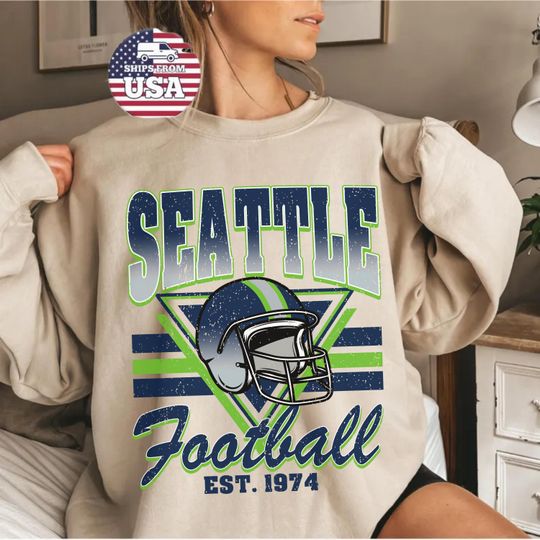 Discover Seattle Football Shirt & Sweatshirt, Seattle Game Day Tee, Football Fan Graphic Sweatshirt