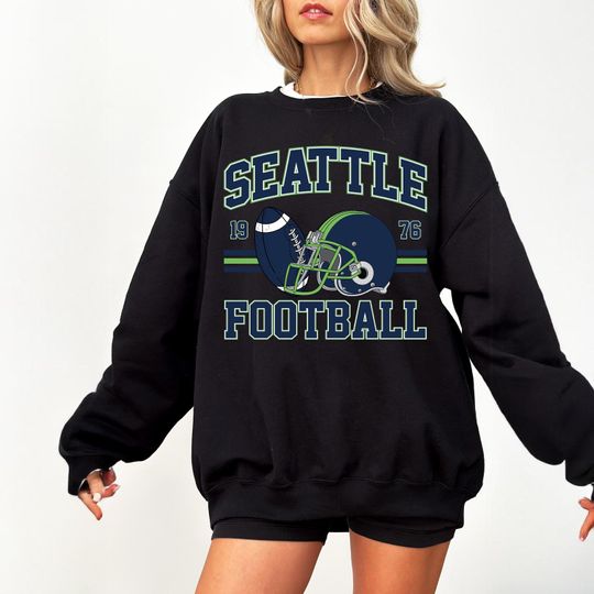 Vintage Seattle Football Sweatshirt: Seahawks Fan Gift
