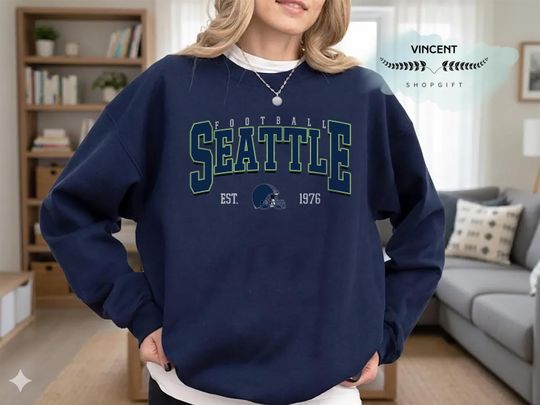 Discover Seattle Football Mascot Est 1976 Retro Sweatshirt, Game Day Sweatshirt