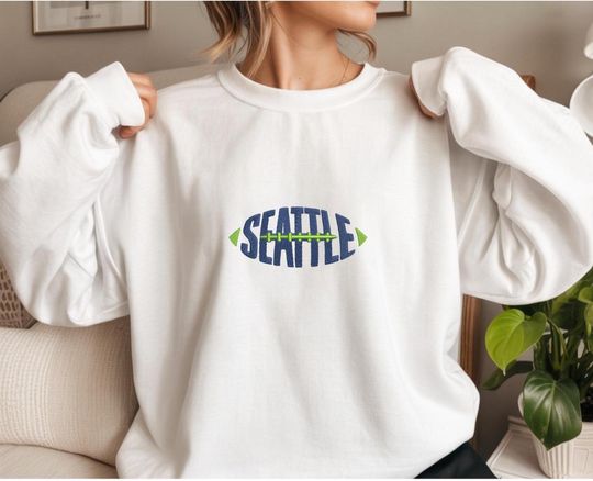 Discover Minimalist Seattle Football Game Day Crewneck Sweatshirt