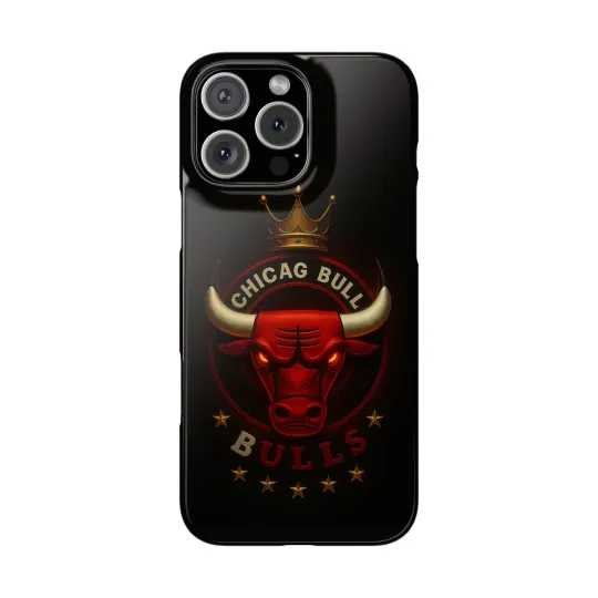 Premium Chicago Bulls Slim Phone Case, Basketball Fan Gift, NBA Mobile Cover