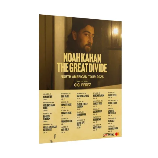 Noah Kahan Tour 2026 Vertical Poster