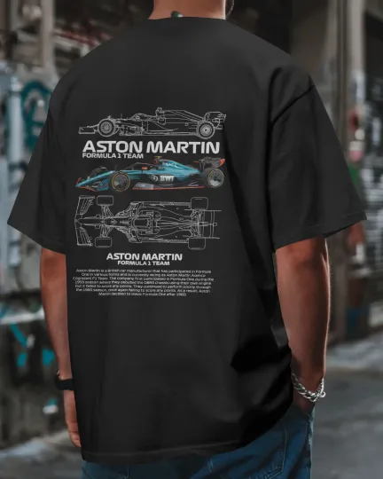 Discover Aston Martin F1 Fan Art T-Shirt Racing Graphic Unisex Tee