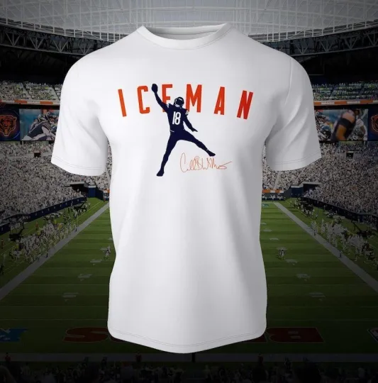 Discover Iceman Caleb Williams T-Shirt | Football Bears graphic Tee unisex