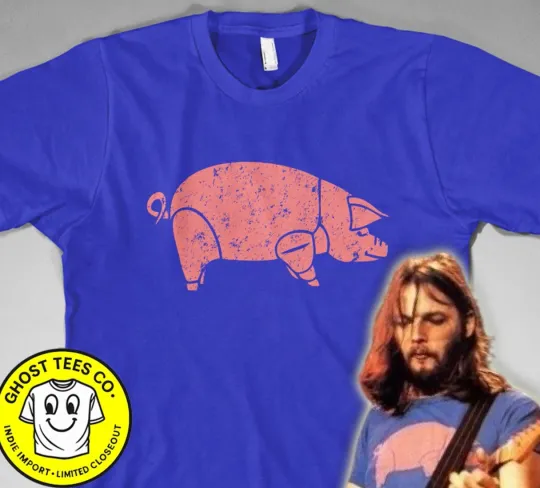 Discover David Gilmour Pig Pink Floyd Animals T Shirt As worn by 1977 the wall syd barett