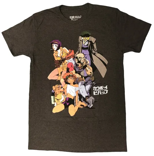 Discover **Legit** Cow Bebop Spike Faya Jet Ed Ein Crew Authentic Anime T-Shirt TS3GCN