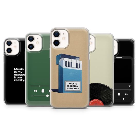 Discover Music Phone Case Indie Rock Music Lover for iPhone 17Pro, 16, 15, 14, 13, 12, Samsung S25, S24, S23Fe, S22, A16, A26, A56, Pixel 10, 9Pro