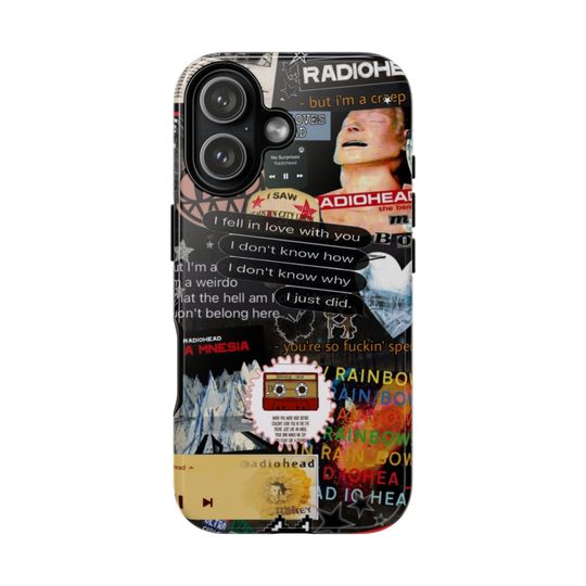 Discover Radiohead Collage Phone Case | Band Sticker Art iPhone Case