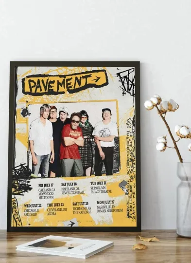 Discover Pavement US Tour 2026 Vertical Poster