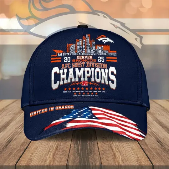 Discover Broncos 2025 AFC West Champions Classic Cap –
