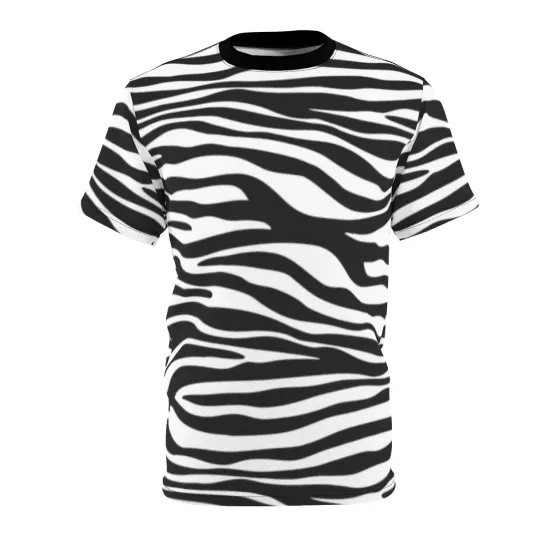 Discover Zebra Stripe T-shirt Black & White Zebra Stripe TShirt Animal Print Short Sleeve