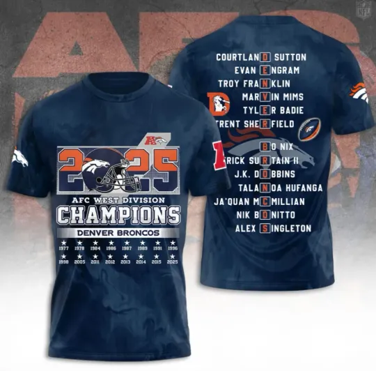 Discover Dennver Bronco0 1977-2025 Unisex 3D T-Shirt Fullsize Xs-5Xl