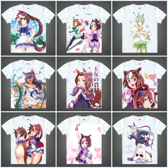 Discover Uma Musume Pretty Derby T-shirt Short Sleeve Unisex White TEE S-3XL#NM315