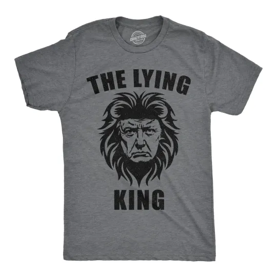 Discover Mens Funny T Shirts The Lying King Sarcastic Anti  Graphic Novelty Tee for
