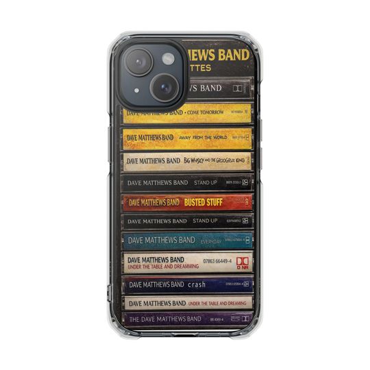 Dave matthews Cassette Tape Magsafe Magnetic Clear Impact Phone Cases for Iphone 17 Samsung